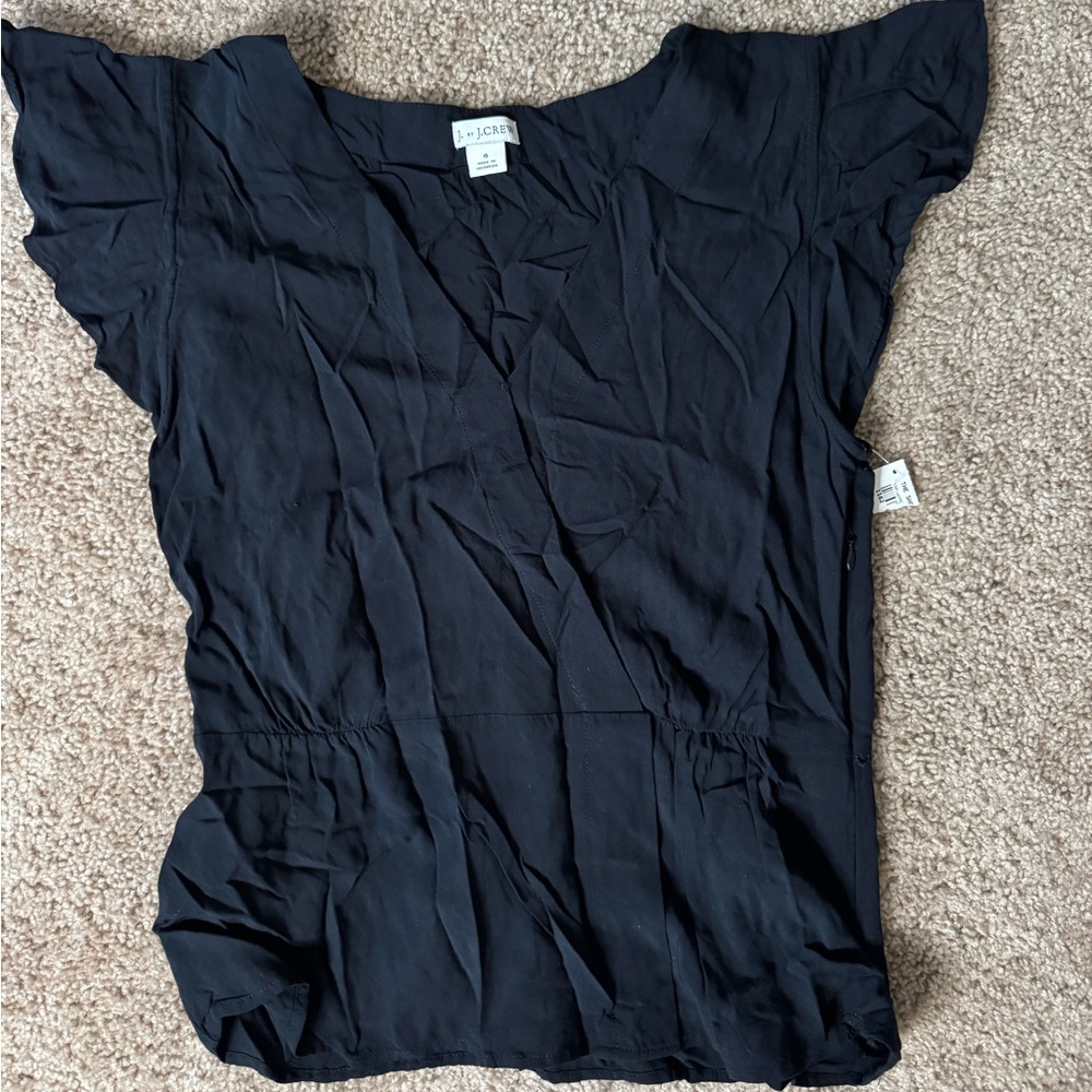 J. Crew Elegant Black Blouse